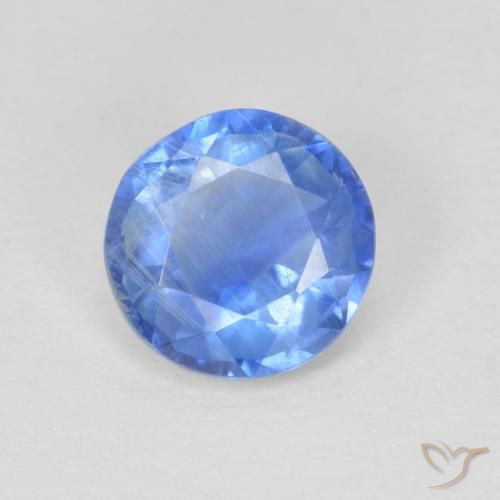 0.95ct Натуральный Светло-синий кианит, Круглый, SI