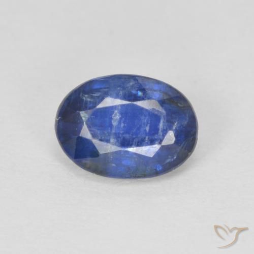 1.02ct Натуральный Темно-синий кианит, Овал, SI