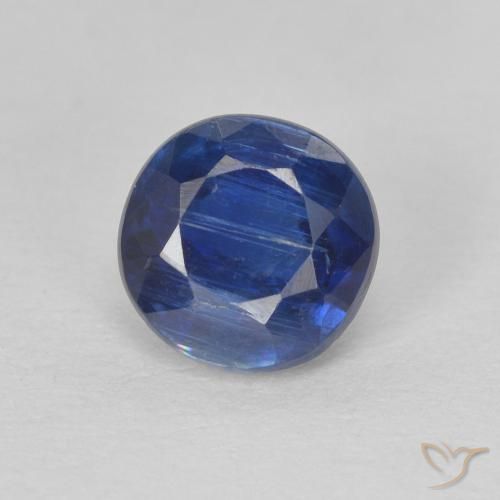 1.19ct Натуральный Темно-синий кианит, Круглый, SI
