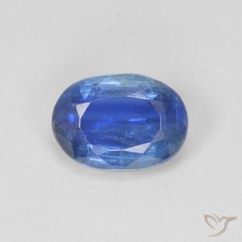 1.01ct Натуральный Темно-синий кианит, Овал, SI