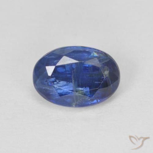 1.21ct Натуральный Темно-синий кианит, Овал, SI
