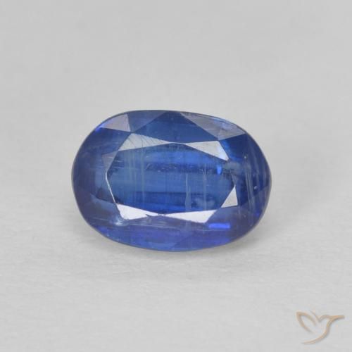 1.25ct Натуральный Темно-синий кианит, Овал, SI