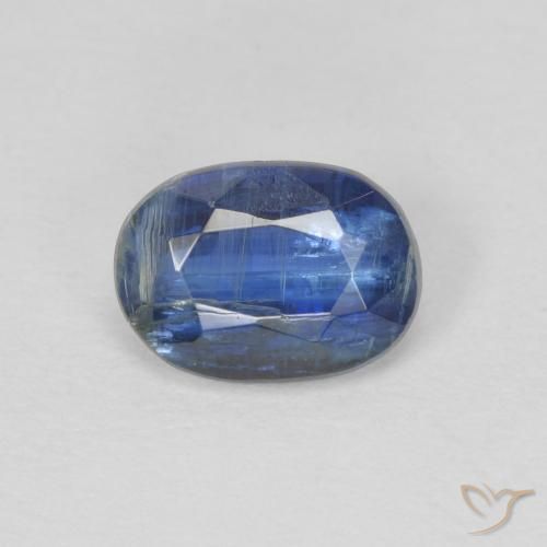 1.05ct Натуральный Темно-синий кианит, Овал, SI