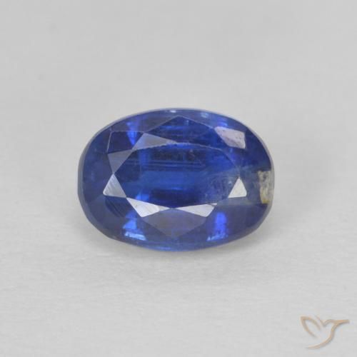 1.30ct Натуральный Темно-синий кианит, Овал, SI