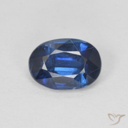 1.02ct Натуральный Темно-синий кианит, Овал, SI