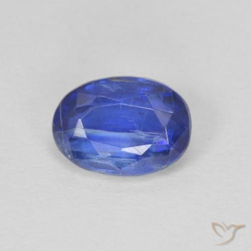 1.02ct Натуральный Темно-синий кианит, Овал, SI
