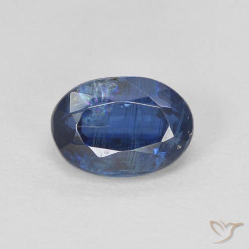 1.32ct Натуральный Темно-синий кианит, Овал, SI