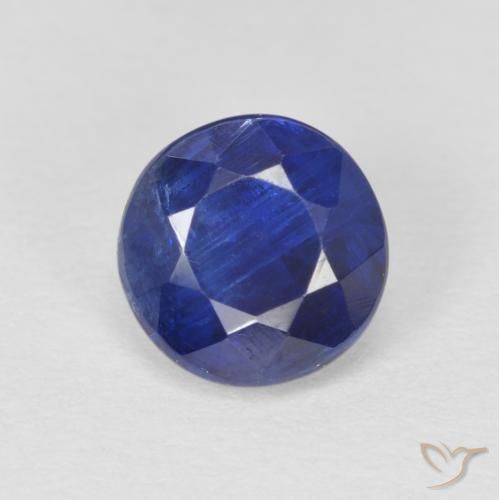1.22ct Натуральный Темно-синий кианит, Круглый, SI