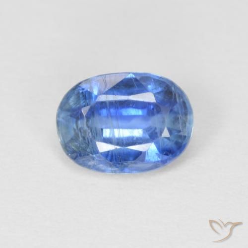 0.99ct Натуральный Темно-синий кианит, Овал, SI