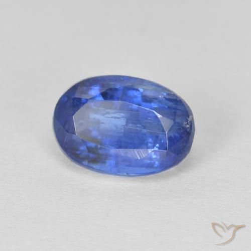 1.36ct Натуральный Темно-синий кианит, Овал, SI