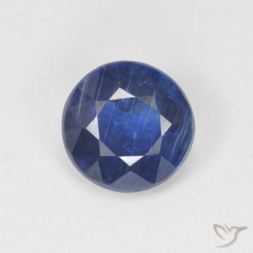 1.09ct Натуральный Темно-синий кианит, Круглый, SI