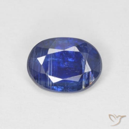 0.88ct Натуральный Темно-синий кианит, Овал, SI