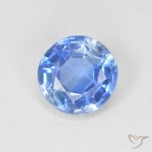 0.97ct Натуральный Светло-синий кианит, Круглый, SI