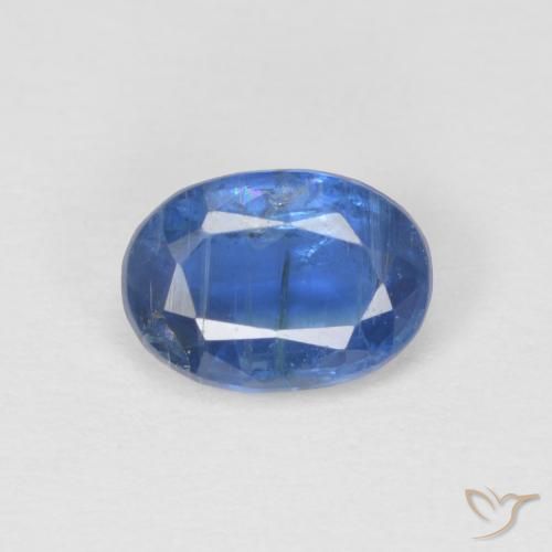 0.98ct Натуральный Темно-синий кианит, Овал, SI
