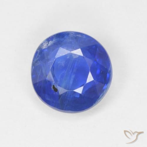 1.01ct Натуральный Ярко-синий кианит, Круглый, SI
