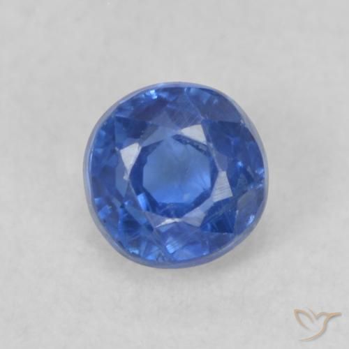 0.38ct Натуральный Темно-синий кианит, Круглый, VS-SI