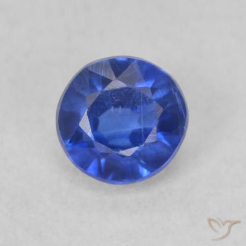 0.36ct Натуральный Темно-синий кианит, Круглый, Чистота VS