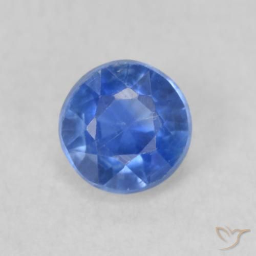 0.32ct Натуральный Средний синий кианит, Круглый, Чистота VS