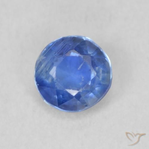 0.28ct Натуральный Темно-синий кианит, Круглый, Чистота VS