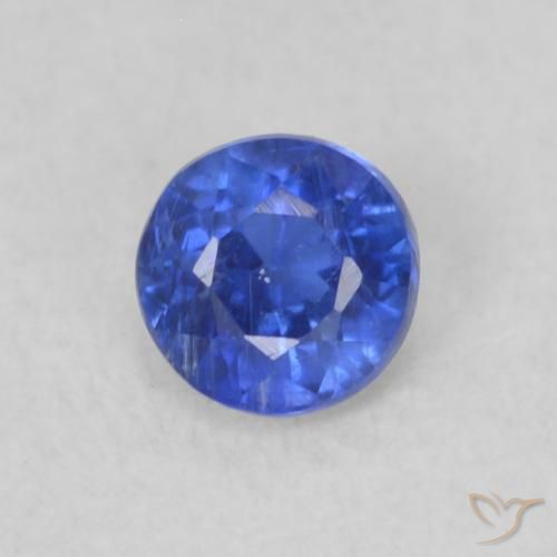0.29ct Натуральный Глубокий лазурно-синий кианит, Круглый, Чистота VS