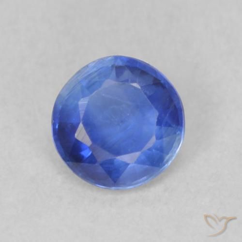 0.29ct Натуральный Темно-синий кианит, Круглый, Чистота VS