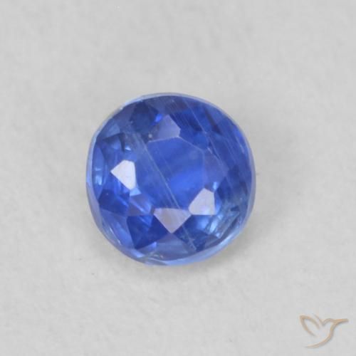 0.26ct Натуральный Темно-синий кианит, Круглый, Чистота VS
