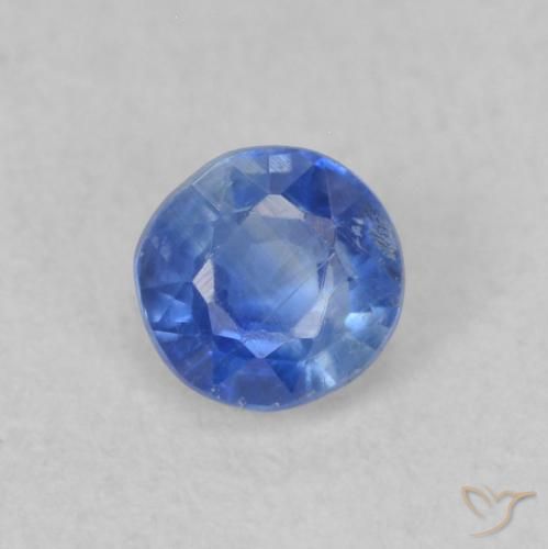 0.31ct Натуральный Темно-синий кианит, Круглый, VS-SI