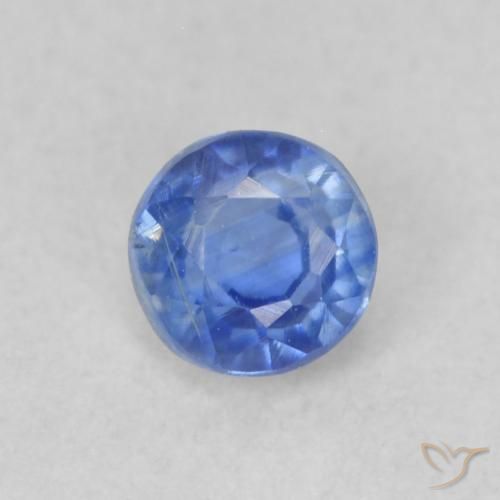0.35ct Натуральный Ярко-голубой кианит, Круглый, Чистота VS