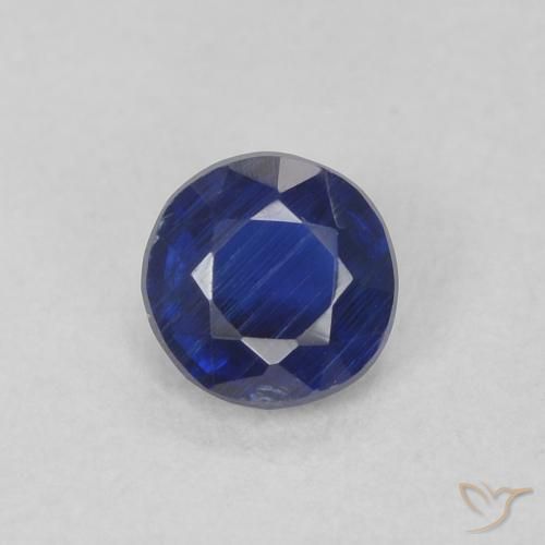 0.31ct Натуральный Темно-синий кианит, Круглый, VS-SI
