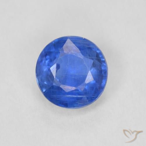 0.35ct Натуральный Глубокий лазурно-синий кианит, Круглый, SI