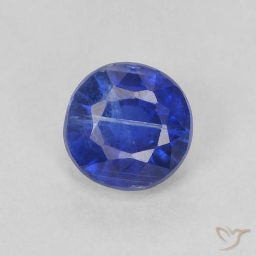 0.43ct Натуральный Темно-синий кианит, Круглый, SI