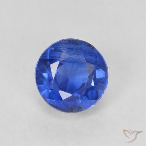 0.47ct Натуральный Настоящий синий кианит, Круглый, SI