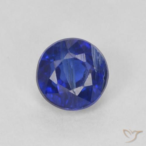 0.44ct Натуральный Королевский синий кианит, Круглый, SI