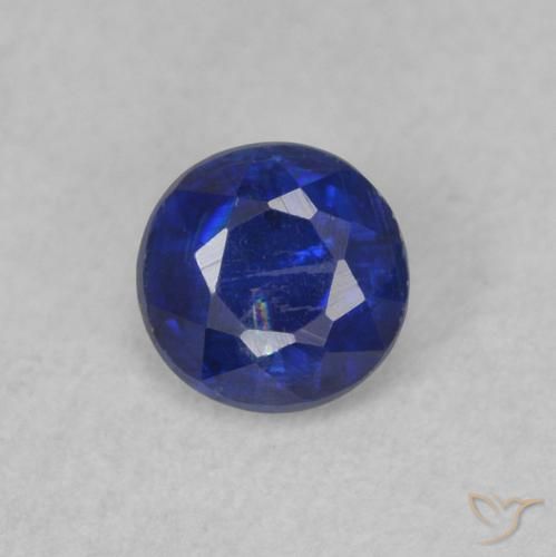 0.37ct Натуральный Темно-синий кианит, Круглый, SI