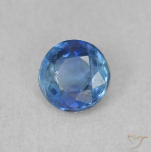 0.36 карата, натуральный royal blue кианит, Круглый, SI