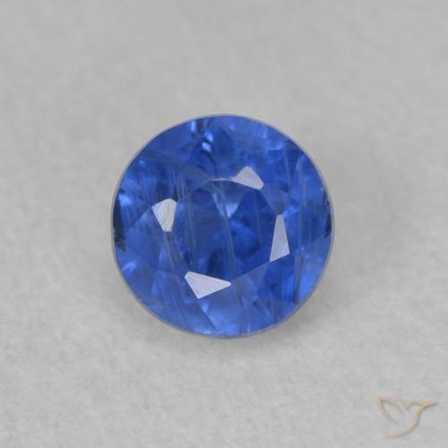 0.52ct Натуральный Настоящий синий кианит, Круглый, SI