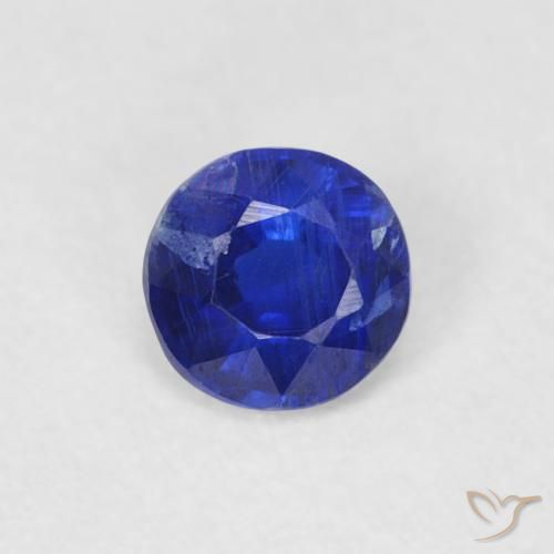 0.31ct Натуральный Темно-синий кианит, Круглый, SI