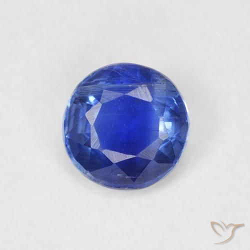 0.36ct Натуральный Темно-синий кианит, Круглый, SI