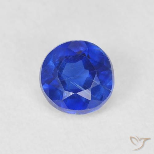 0.39ct Натуральный Глубокий лазурно-синий кианит, Круглый, SI