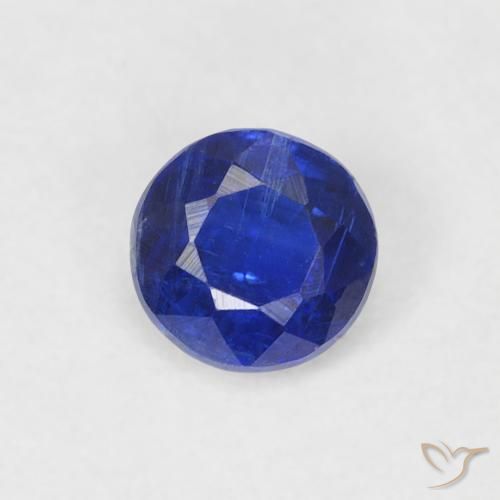 0.34ct Натуральный Темно-синий кианит, Круглый, SI