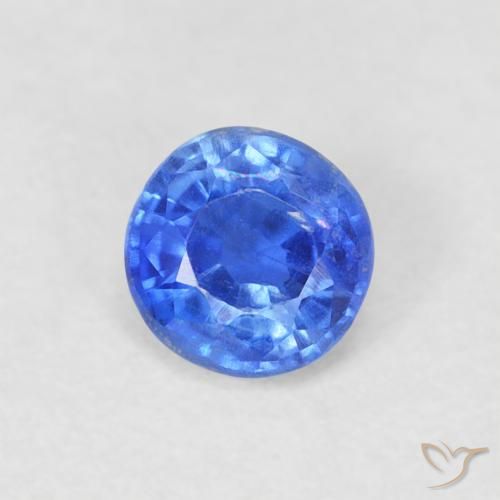 0.36ct Натуральный Глубокий лазурно-синий кианит, Круглый, SI