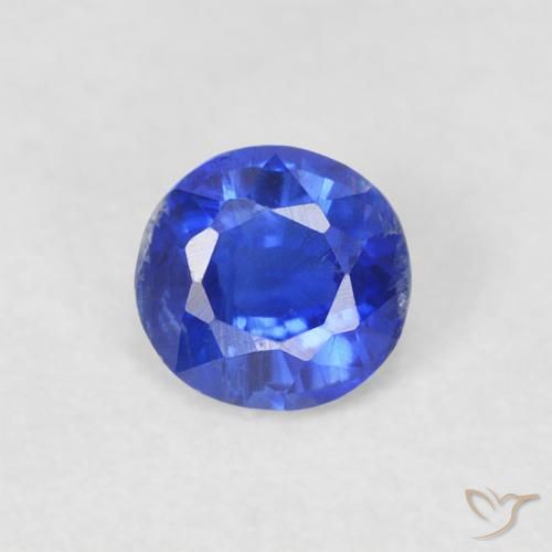 0.34ct Натуральный Глубокий лазурно-синий кианит, Круглый, SI