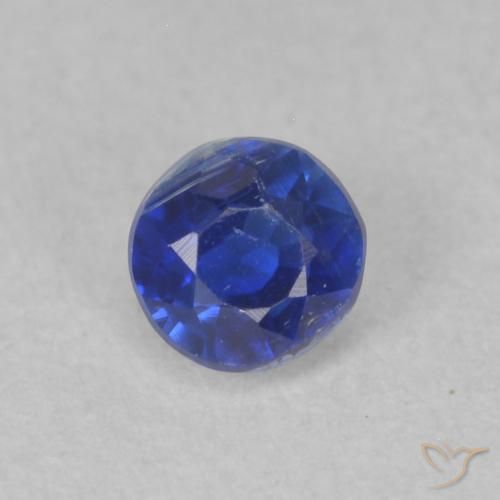 0.40ct Натуральный Темно-синий кианит, Круглый, SI