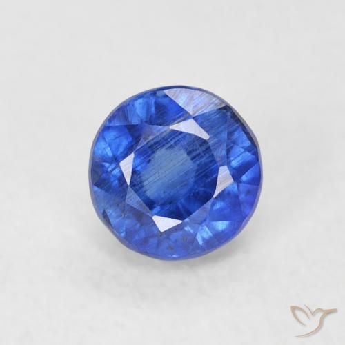 0.45ct Натуральный Настоящий синий кианит, Круглый, SI