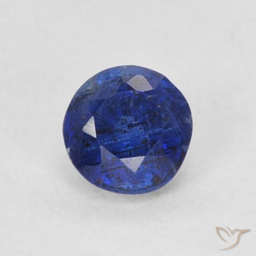 0.38ct Натуральный Темно-синий кианит, Круглый, SI