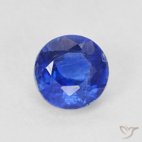 0.47ct Натуральный Глубокий египетский синий кианит, Круглый, VS-SI