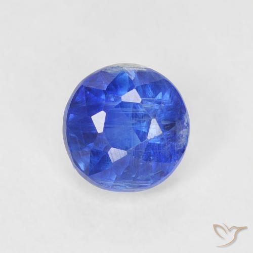 0.43ct Натуральный Глубокий лазурно-синий кианит, Круглый, SI