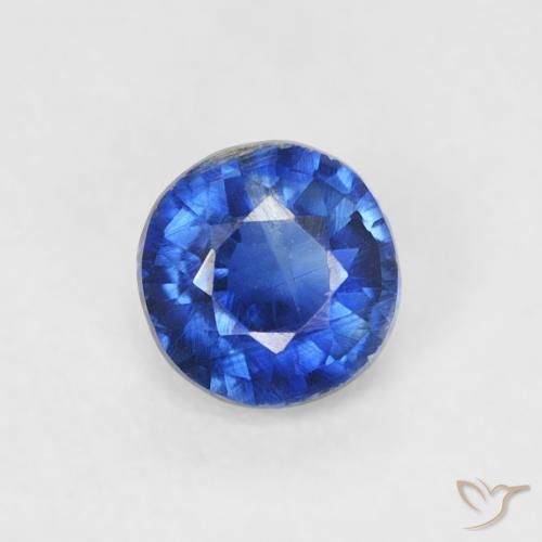 0.34ct Натуральный Настоящий синий кианит, Круглый, SI