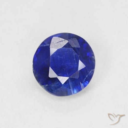 0.32ct Натуральный Интенсивный темно-синий кианит, Круглый, SI