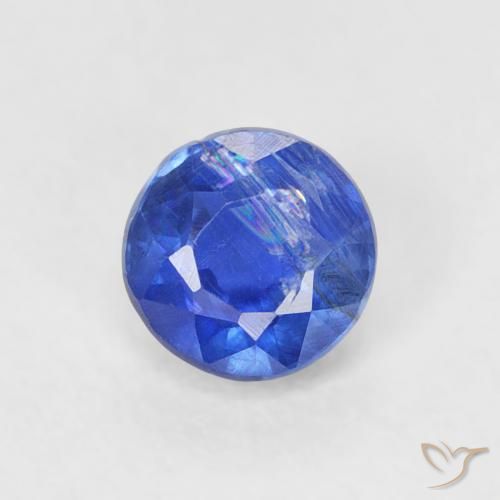 0.39ct Натуральный Глубокий лазурно-синий кианит, Круглый, SI